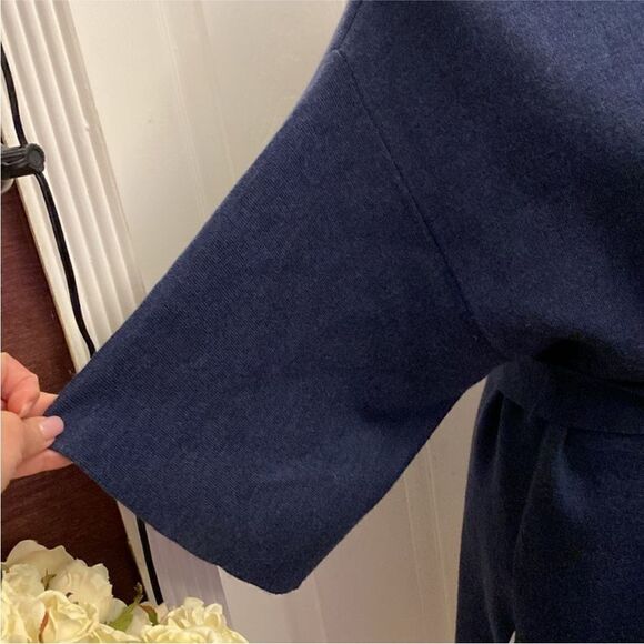 KOBI HALPERIN Elegant Blue Women's belted cardigan, XS-S - Picture 4 of 10